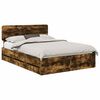 vidaXL Cadru de pat Stejar Afumat 160 x 200 cm Lemn prelucrat