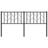 vidaXL Tăblie de pat metalică, negru, 160 cm