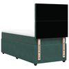 vidaXL Pat box spring cu saltea, verde &icirc;nchis, 90x200 cm, catifea