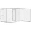 vidaXL Cușcă pentru câine Argintiu 400 x 200 x 200 cm Oțel Galvanizat