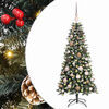 vidaXL Brad de Crăciun artificial Verde 120 cm PVC și Plastic și Oțel