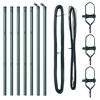 vidaXL St&acirc;lp de gard. 7 pcs Verde Oțel