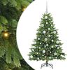 vidaXL Brad de Crăciun artificial cu 150 LED Verde 120 cm PE și PVC