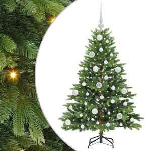 vidaXL Brad de Crăciun artificial cu 150 LED Verde 120 cm PE și PVC