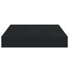 vidaXL Rafturi de perete suspendate, 4 buc., negru, 23x23,5x3,8 cm MDF