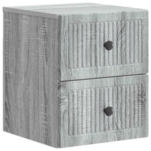 vidaXL Dulap de noapte suspendat Sonoma gri 33 x 34,5 x 40 cm