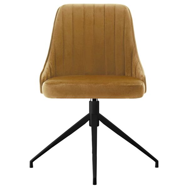 vidaXL Scaune de bucătărie, 2 buc., maro, catifea