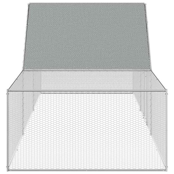 vidaXL Coteț pentru păsări, 6 x 2 x 2 m, oțel galvanizat