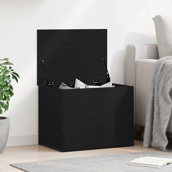 vidaXL Cutie de depozitare Stejar negru 60 x 42 x 46 cm Lemn compozit