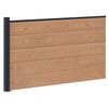 vidaXL Set de Gard 175 x 105 cm WPC și Aluminiu Maro