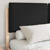 vidaXL Cadru de pat cu tăblie tapițată cu headboard Negru 140 x 200 cm