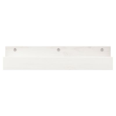 vidaXL Rafturi de perete, 2 buc., alb, 50x12x9 cm, lemn masiv de pin