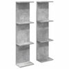 vidaXL Raft de perete 2 buc. Gri Beton 22 x 15 x 100 cm Lemn prelucrat