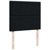 vidaXL Pat box spring cu saltea, negru, 120x200 cm, textil