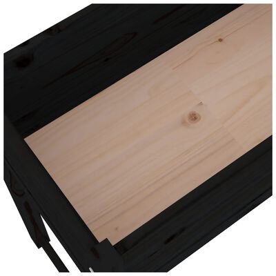 vidaXL Jardinieră, Negru, 78x40x81 cm, lemn masiv de pin