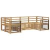 vidaXL Set de canapele de exterior 6 pcs Alb 245 x 128,5 x 73 cm