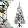 vidaXL Brad de Crăciun artificial cu ramuri articulare Alb 120 cm