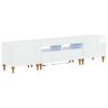 vidaXL Set de 3 piese pentru TV cu LED Alb foarte lucios