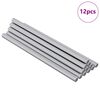 vidaXL Coroană filetată 12 buc. Argintiu 6 x 120 mm Oțel