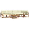 vidaXL Set de canapele de exterior cu pernă 6 pcs Natural și Crem