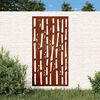 vidaXL Decor perete de grădină 105x55 cm design bambus oțel Corten