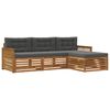 vidaXL Set de canapele de exterior 4 buc. Natural și Antracit