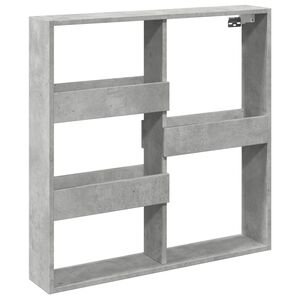 vidaXL Dulap de perete, gri beton, 80x15x80 cm, lemn prelucrat