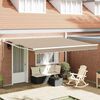 vidaXL Cortina Retractabilă Bej 400 × 300 cm Poliester