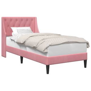 vidaXL Cadru de pat cu headboard Roz 80 x 200 cm Catifea