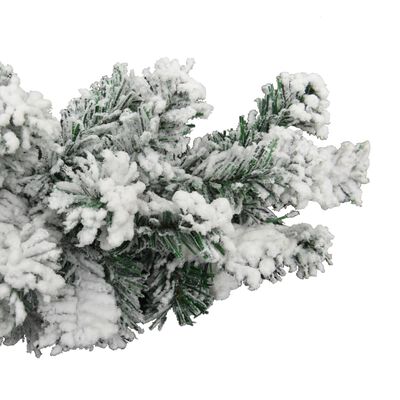 vidaXL Ghirlandă de Crăciun cu zăpadă, verde, 10 m, PVC