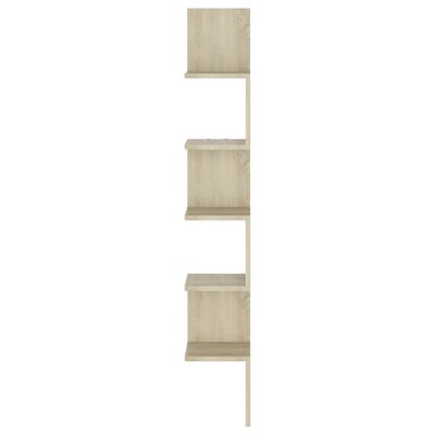vidaXL Raft de perete pentru colț, stejar sonoma, 20x20x127,5 cm, PAL