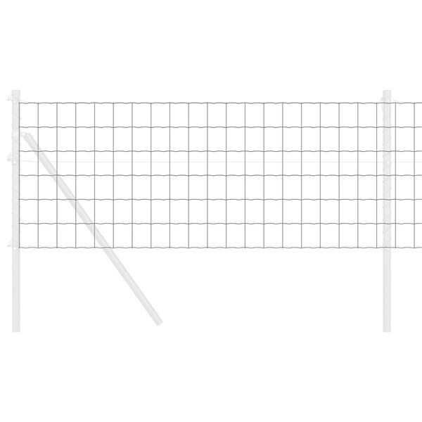 vidaXL Gard Euro Gri 0.8 x 25 m Fier acoperit cu PVC