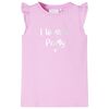 vidaXL Tricou pentru copii cu m&acirc;neci cu volane, lila, 116