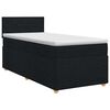 vidaXL Pat boxspring cu saltea Negru 100 x 200 cm Țesătură