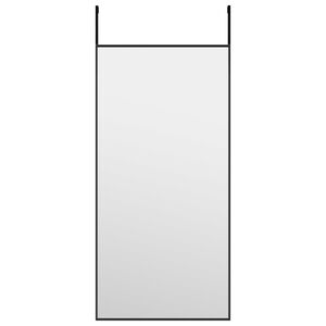 vidaXL Oglindă pentru ușă, negru, 30x60 cm, sticlă și aluminiu