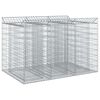 vidaXL Pat ridicat din gabion 2 buc. 150 x 100 x 100 cm Argintiu