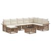 vidaXL Set de canapele pentru grădină 9 pcs Bej poliratan