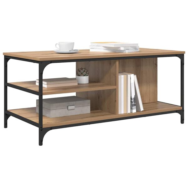 vidaXL Masă de cafea Stejar Artizanal 100 x 50 x 45 cm Lemn compozit