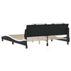 vidaXL Cadru de pat fără saltea Zadar negru și alb 180x200cm piele artificială