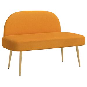vidaXL Bancă tapițată cu spătar Galben &icirc;nchis 110 x 60 x 76 cm