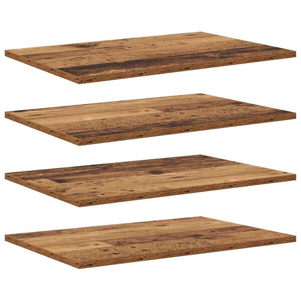 vidaXL Raft pentru cărți 4 pcs Maro 60 x 40 x 1,5 cm Lemn compozit