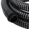 vidaXL Furtun de aspirație cu racorduri din alamă, negru 1,1" 20 m PVC