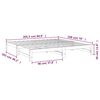 vidaXL Pat de zi extensibil, alb, 2x(100x200) cm, lemn masiv de pin