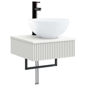 vidaXL Basin de spălare montat pe perete Alb 40 x 41 x 40,5 cm