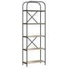 vidaXL Raft pentru cărți 5 niveluri 60 x 30 x 183 cm Lemn prelucrat