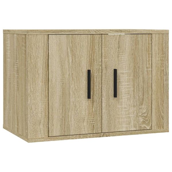 vidaXL Dulapuri TV montate pe perete 2 buc stejar sonoma 57x34,5x40 cm