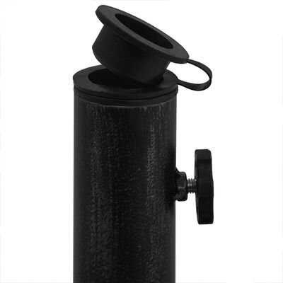vidaXL Suport de umbrelă, negru, 48x48x33 cm, fontă