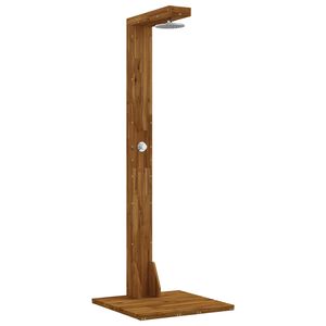 vidaXL Duș exterior 210,5 cm Lemn masiv de acacia și oțel inoxidabil
