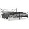 vidaXL Cadru pat metalic cu tăblii de cap/picioare, negru, 183x213 cm