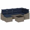 vidaXL Set de canapea cu pernă 7 pcs Gri și bleumarin poliratan